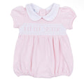 Little Sister Smocked Shirt Sleeve Bubble