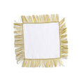 Metallic Gold Fringe Linen Cocktail Napkin