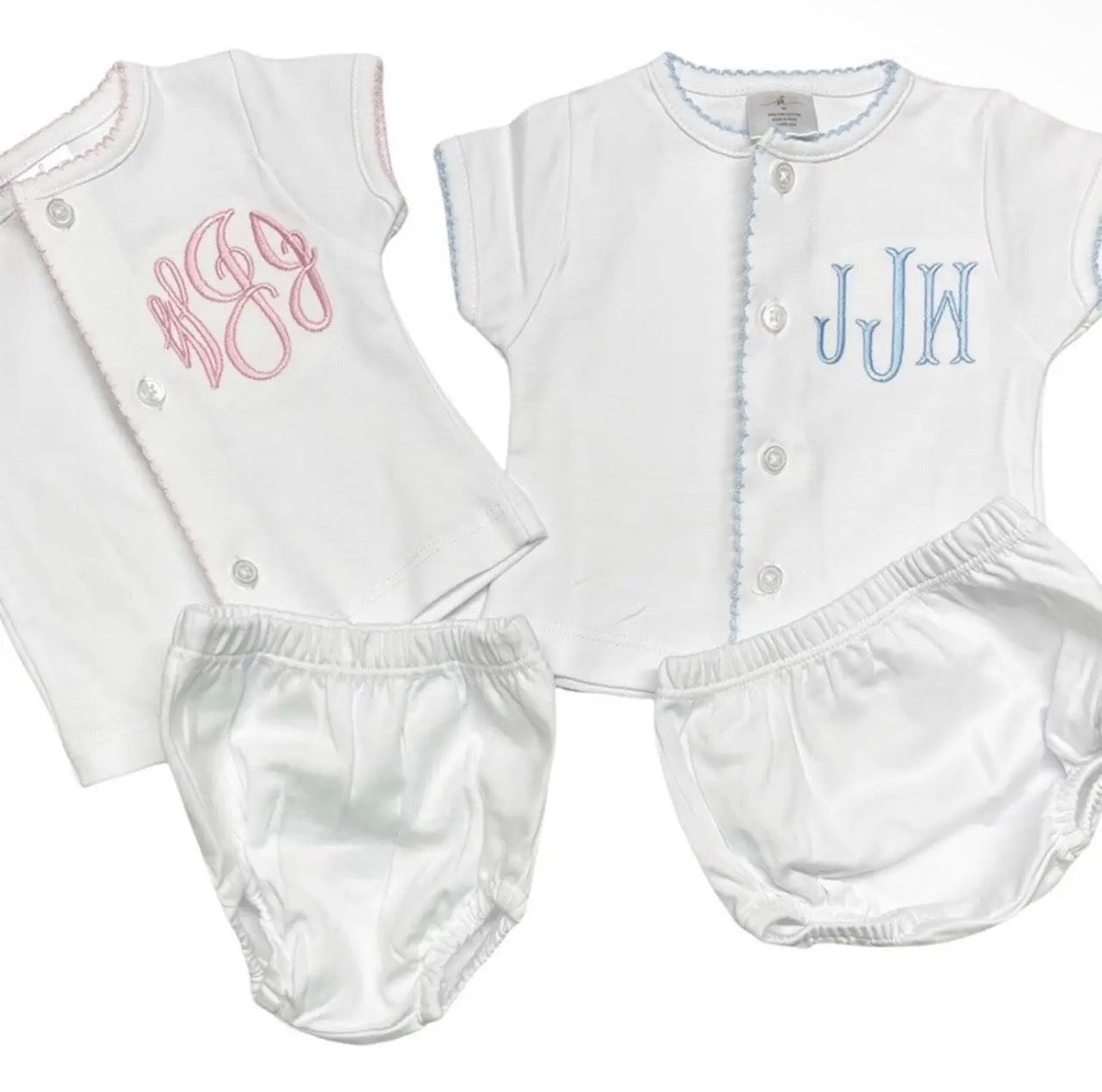 Picot Trim Bloomer Set