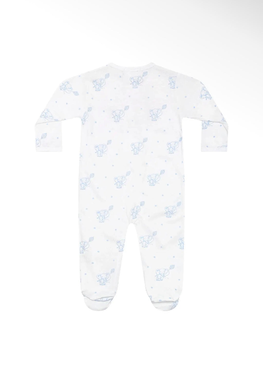 Blue Elephant Zipper Footie