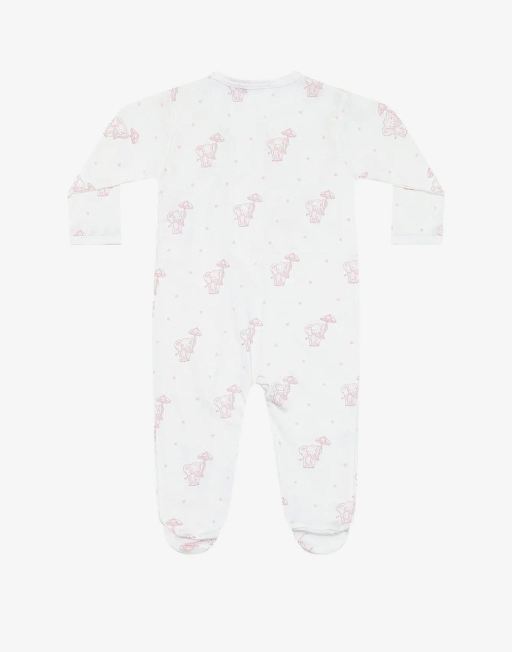 Pink Elephant Zipper Footie