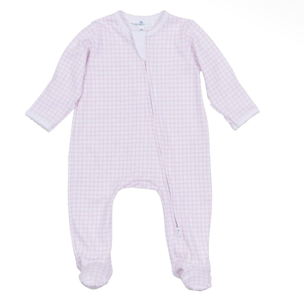 Peek-A-Boo Wishes Zip Footie - Pink