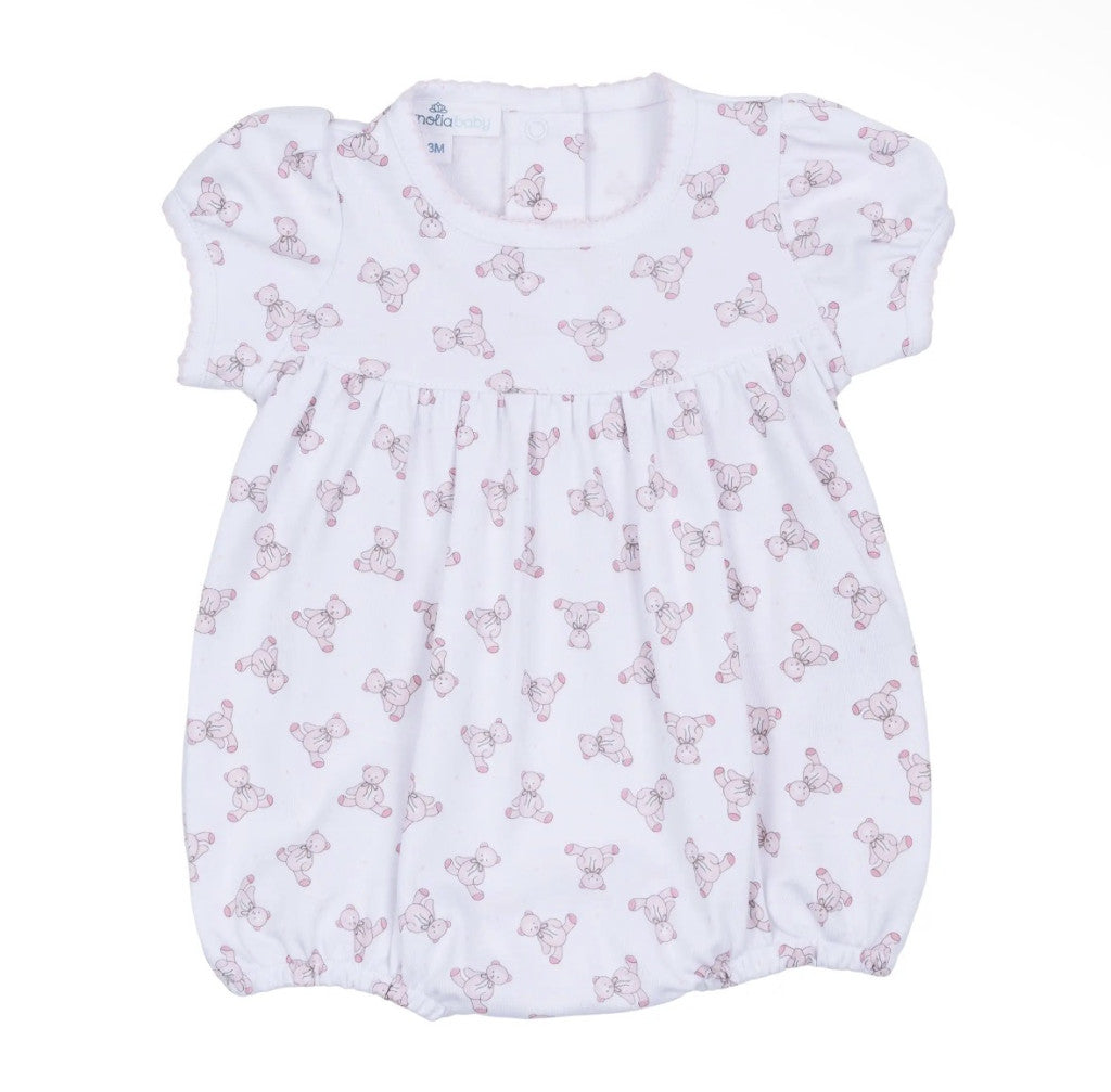 Baby’s Teddy Shirt Sleeve Bubble - Pink